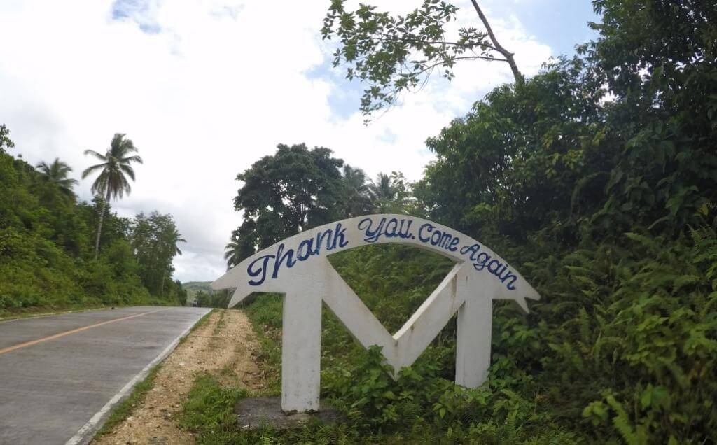 Ortsausgangsschild auf Siargao